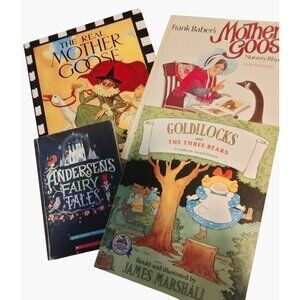 Mother Goose  Childrens Book Collection Nursery Rhymes Fairy Tales Lot 4